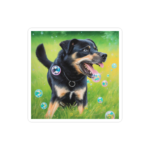 PugMug Custom Blue Sticker