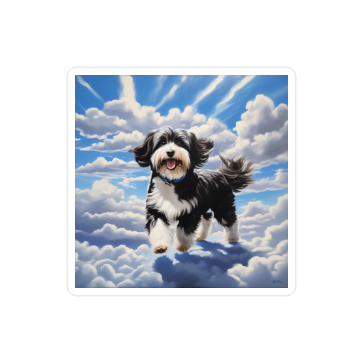 PugMug Custom Black-and-white Havanese Dog Sticker