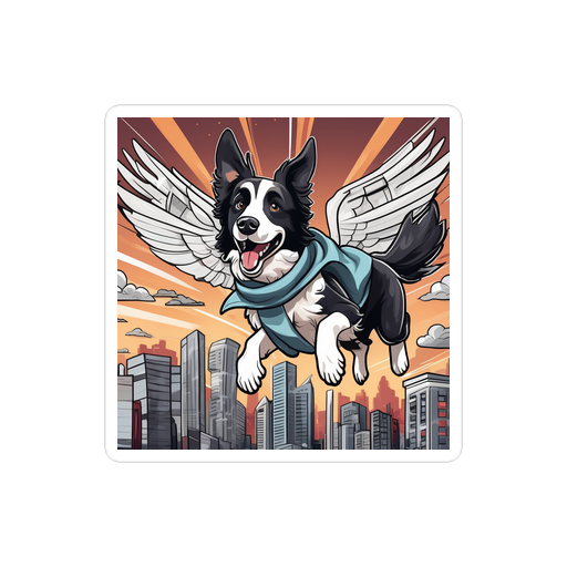 PugMug Custom Border Collie Sticker