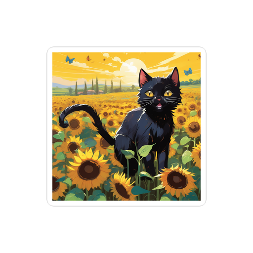 PugMug Custom Black Exotic Cat Sticker