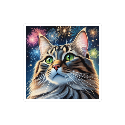 PugMug Custom Tabby Companion Cat Sticker