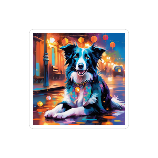 PugMug Custom Border Collie Sticker