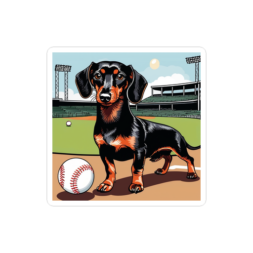 PugMug Custom Black Dachshund Sticker