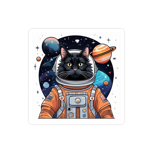 PugMug Custom Black Maine Coon Cat Sticker