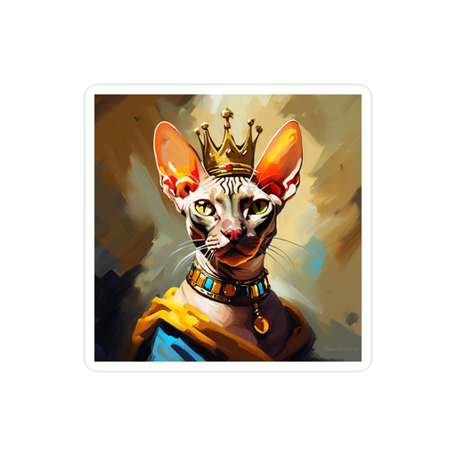 PugMug Custom Tabby Sphynx Cat Sticker