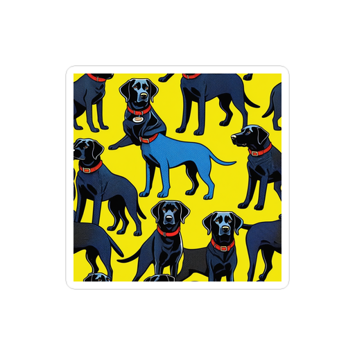 PugMug Custom Black Labrador Retriever Sticker