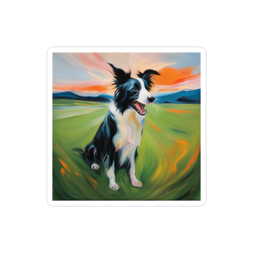 PugMug Custom Border Collie Sticker