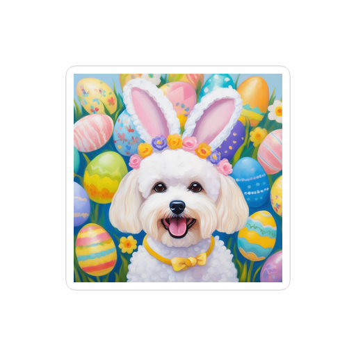 PugMug Custom Bichons Frise Sticker