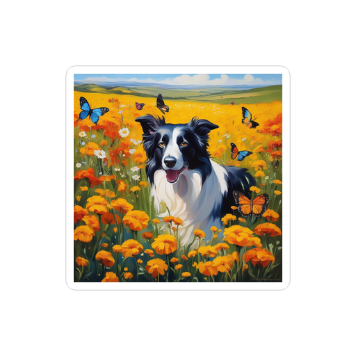PugMug Custom Border Collie Sticker