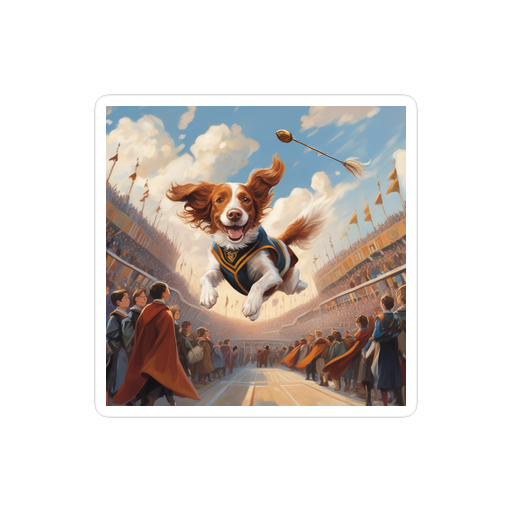 PugMug Custom Brittany Dog Sticker