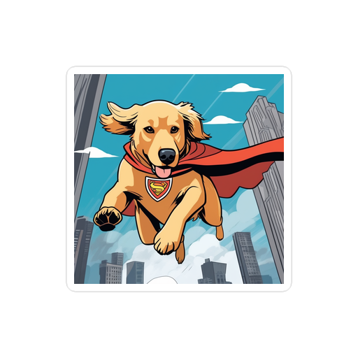 PugMug Custom Golden Retriever Sticker