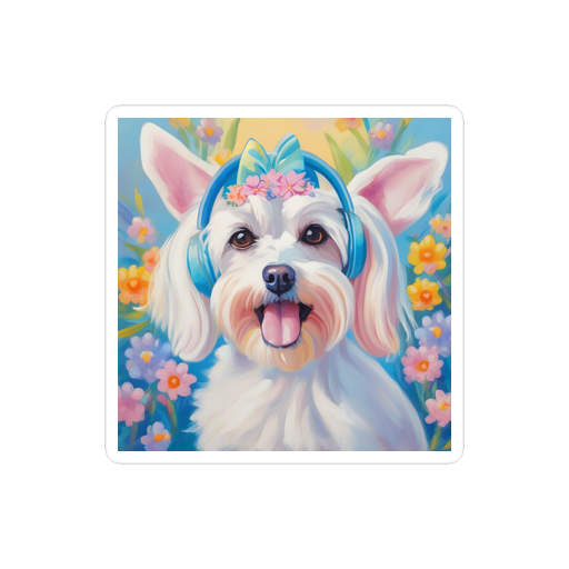 PugMug Custom Maltese Dog Sticker