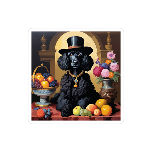 PugMug Custom Black Poodle Sticker