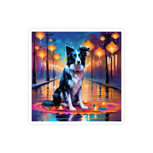 PugMug Custom Border Collie Sticker