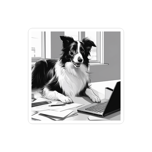 PugMug Custom Border Collie Sticker