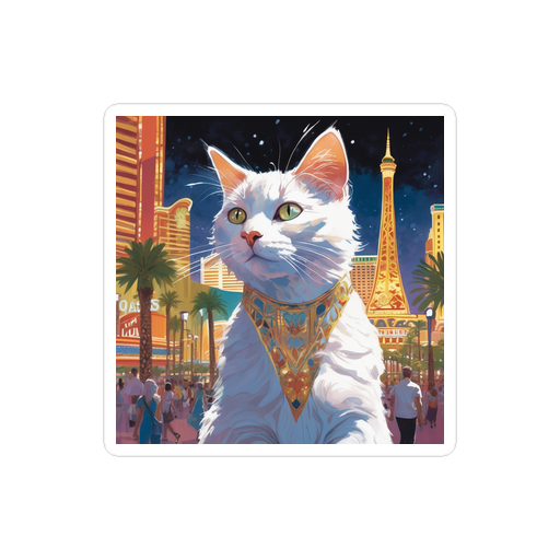 PugMug Custom White Companion Cat Sticker