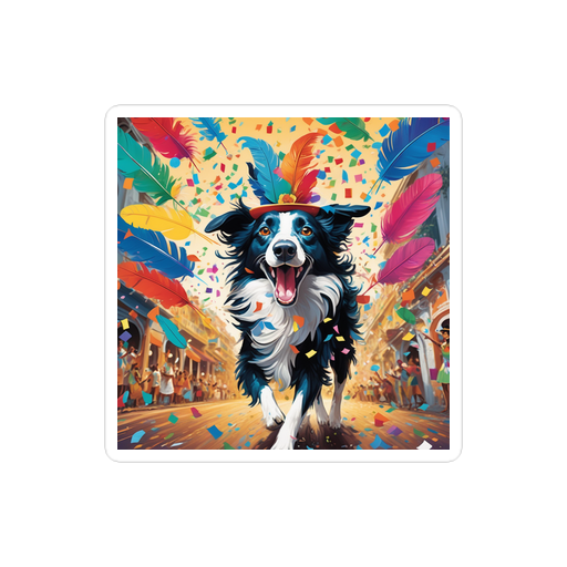 PugMug Custom Border Collie Sticker