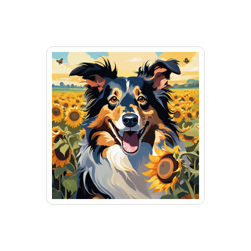 PugMug Custom Collie Sticker