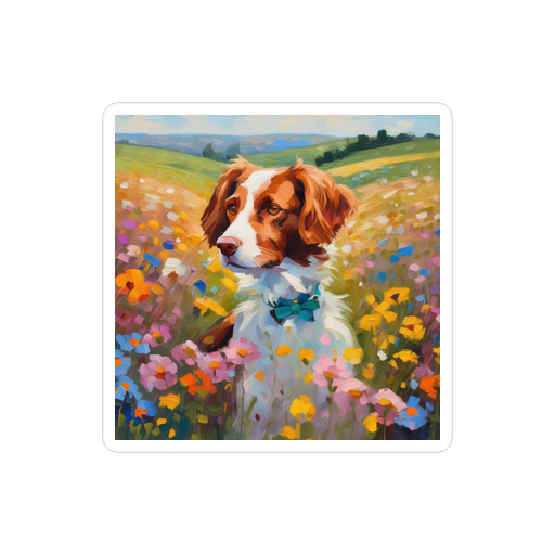 PugMug Custom Brittany Dog Sticker