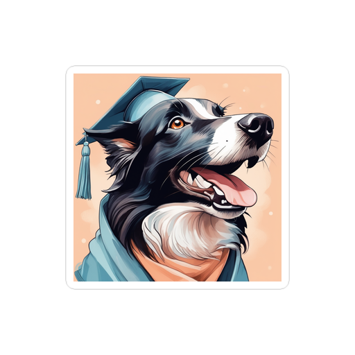 PugMug Custom Border Collie Sticker
