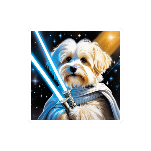 PugMug Custom White Havanese Dog Sticker