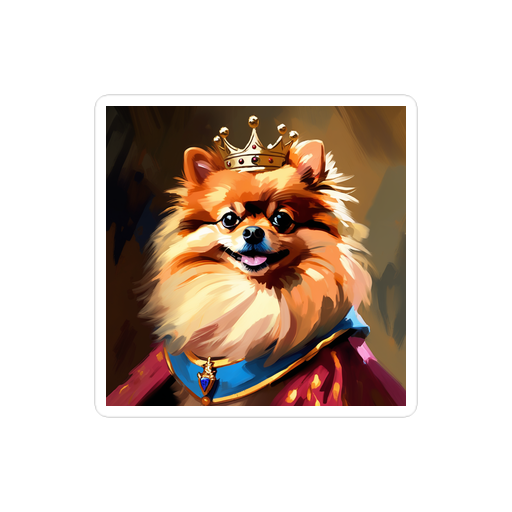 PugMug Custom Tan Pomeranian Sticker