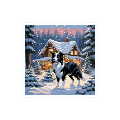 PugMug Custom Border Collie Sticker