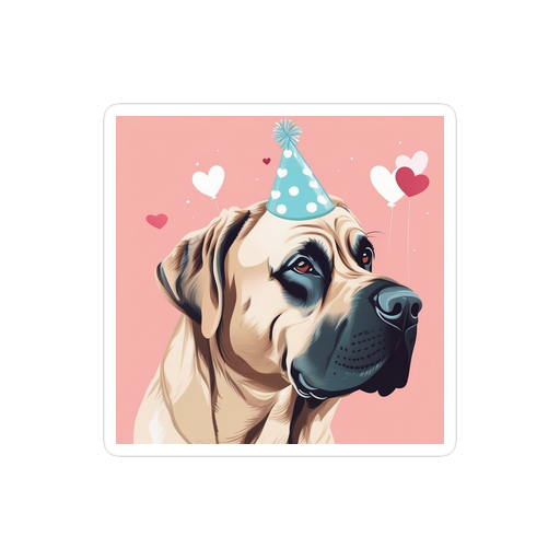 PugMug Custom Mastiff Sticker