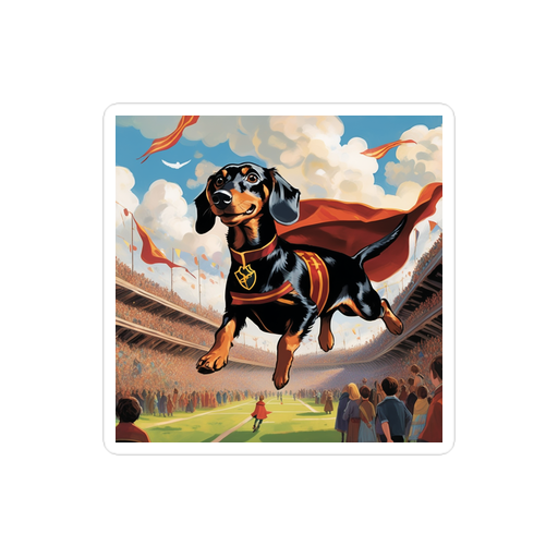 PugMug Custom Black Dachshund Sticker