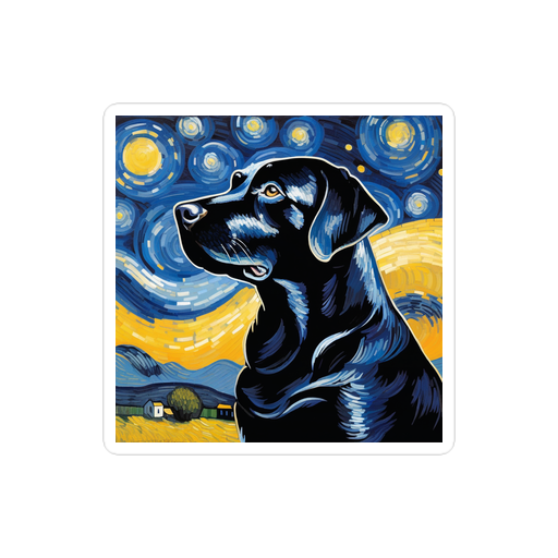 PugMug Custom Black Labrador Retriever Sticker