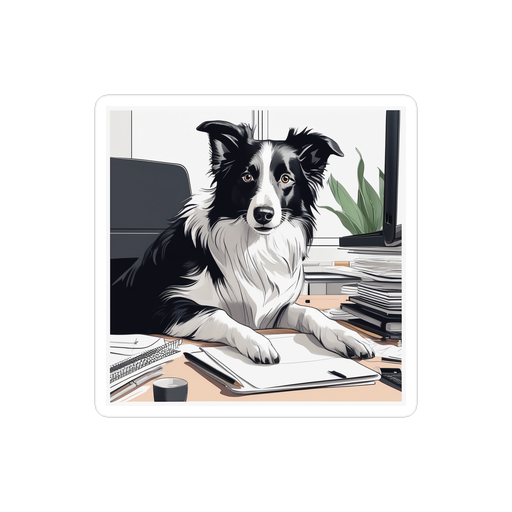 PugMug Custom Border Collie Sticker