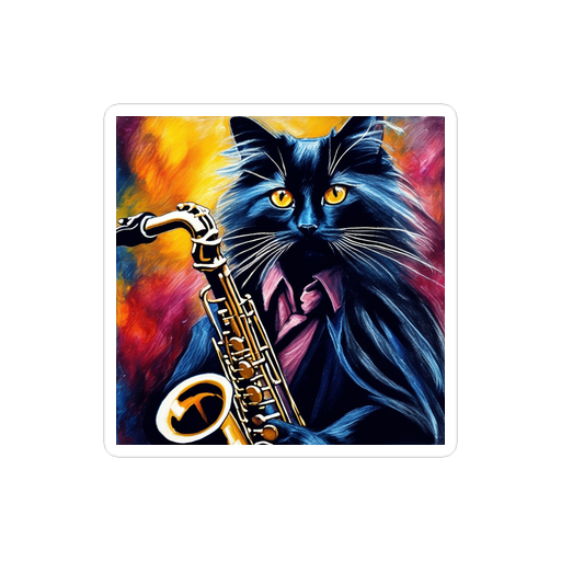 PugMug Custom Black Ragdoll Cat Sticker