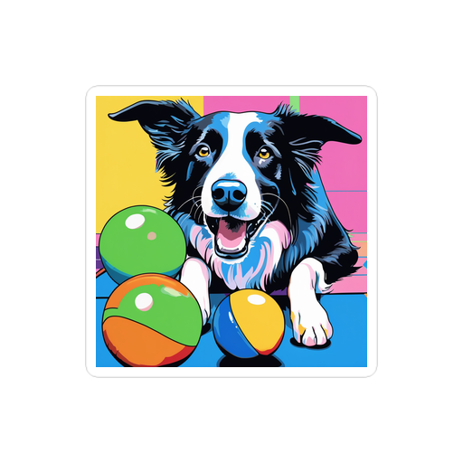 PugMug Custom Border Collie Sticker