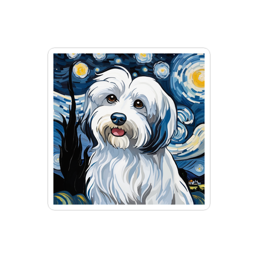 PugMug Custom Black-and-white Havanese Dog Sticker