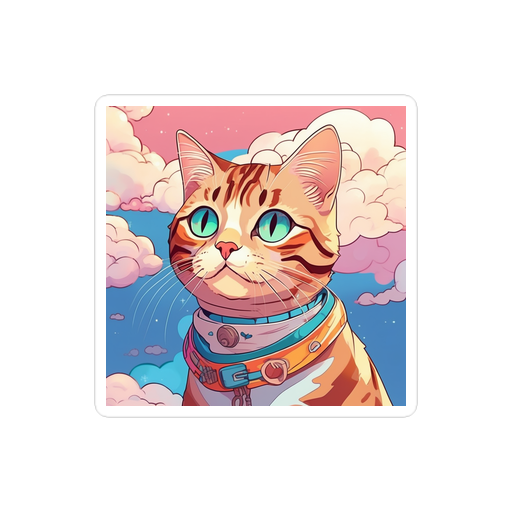 PugMug Custom Tabby Exotic Cat Sticker