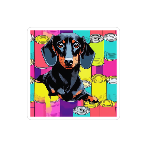 PugMug Custom Black Dachshund Sticker