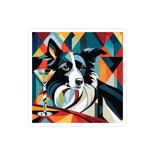 PugMug Custom Border Collie Sticker