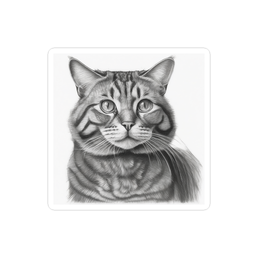 PugMug Custom Tabby Exotic Cat Sticker