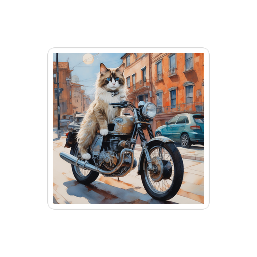 PugMug Custom Tabby Ragdoll Cat Sticker