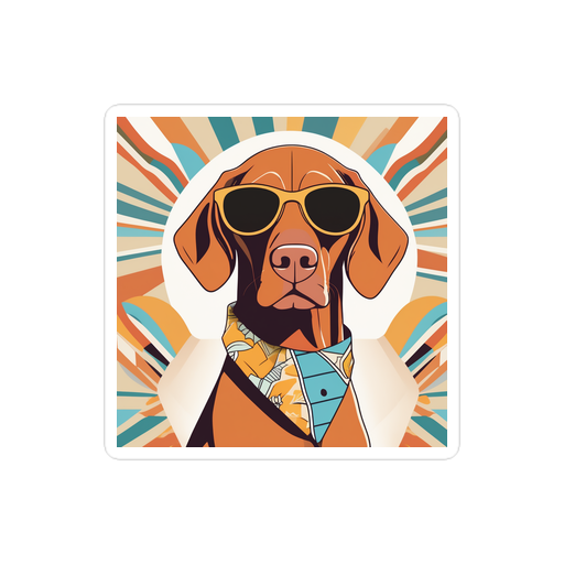 PugMug Custom Vizsla Sticker