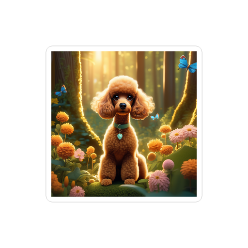 PugMug Custom Tan Poodle Sticker