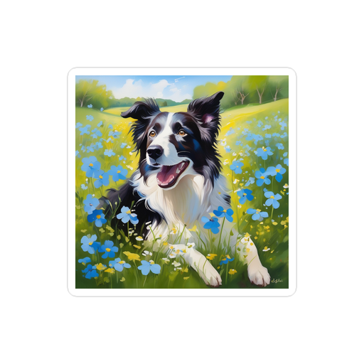 PugMug Custom Border Collie Sticker