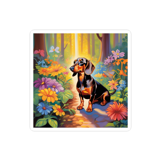 PugMug Custom Tan Dachshund Sticker