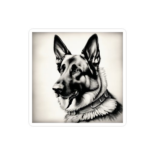 PugMug Custom German Shepherd Dog Sticker