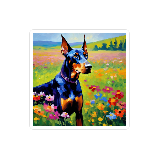 PugMug Custom Doberman Pinscher Sticker