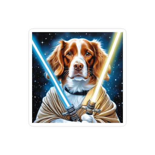 PugMug Custom Brittany Dog Sticker