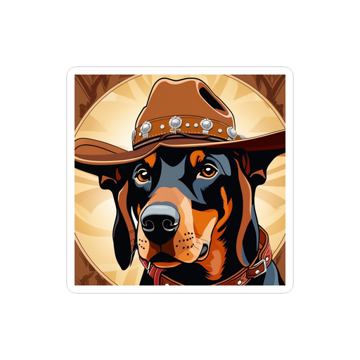 PugMug Custom Doberman Pinscher Sticker