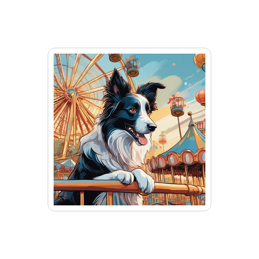 PugMug Custom Border Collie Sticker