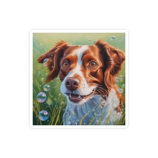 PugMug Custom Brittany Dog Sticker