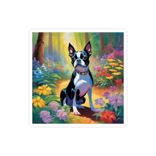 PugMug Custom Boston Terrier Sticker